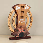 Lovebirds Table Piece - Desktop Photo Calendar Gift for Anniversary