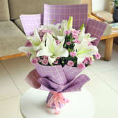 Send Lovely Lilies Bouquet Online