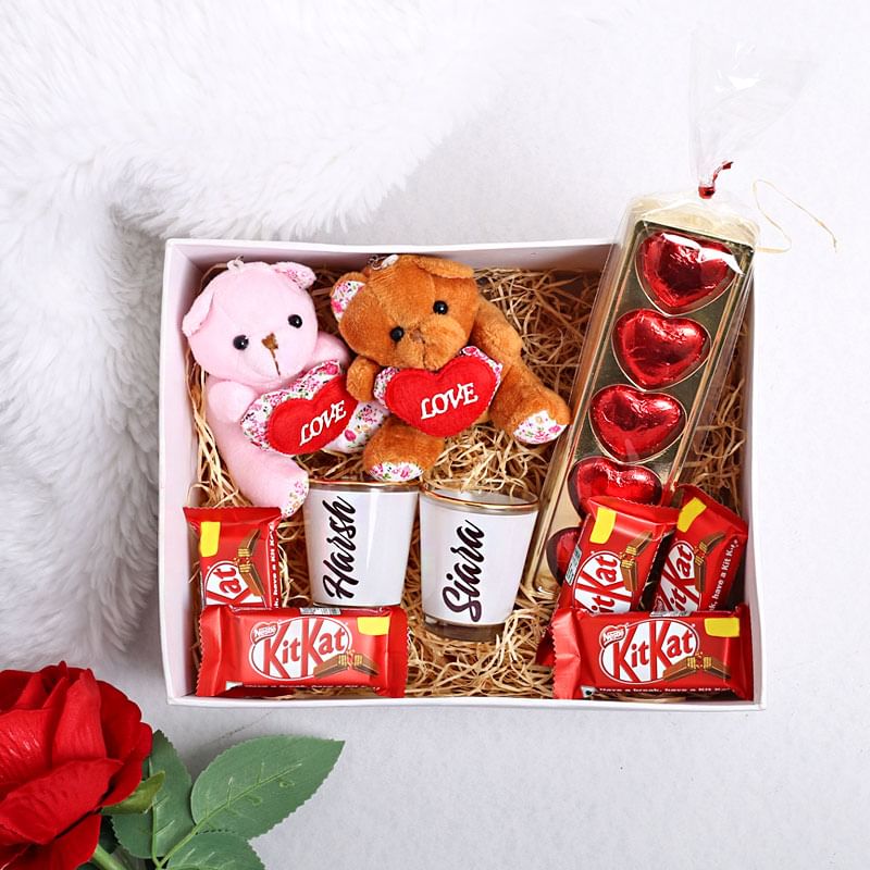 Order Lovely Dovey chocolate hamper for girlfriend