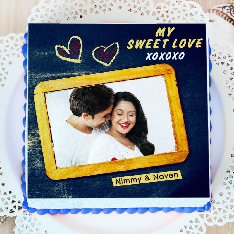 Personalised Photo Cake for Valentine