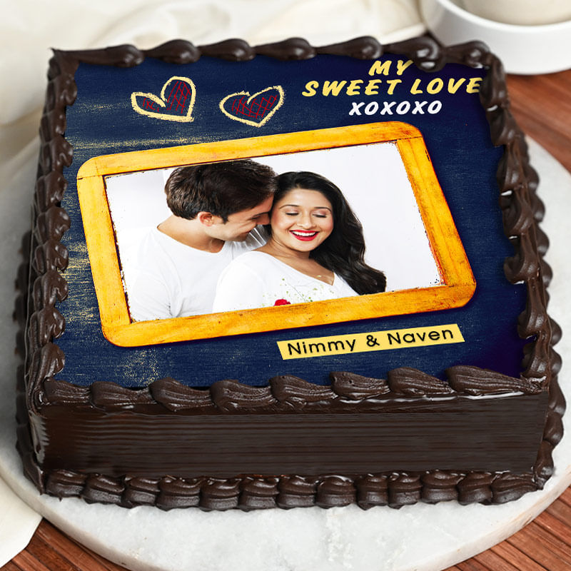 Personalised Photo Cake for Valentine