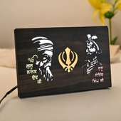 Luminous Sikh Gurus Photo Lamp