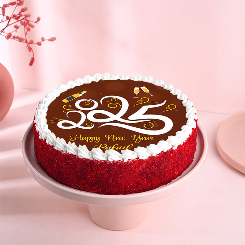 Lush Red Velvet New Year Cake