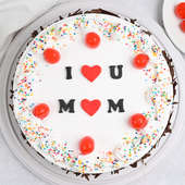 Luv Mom Black Forest Mothers Day Cake Online