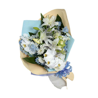 Luxurious Orchid and Lily Bouquet