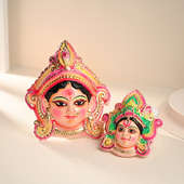  Maa Durga Wall Hanging Mask Set For Navratri Gifts