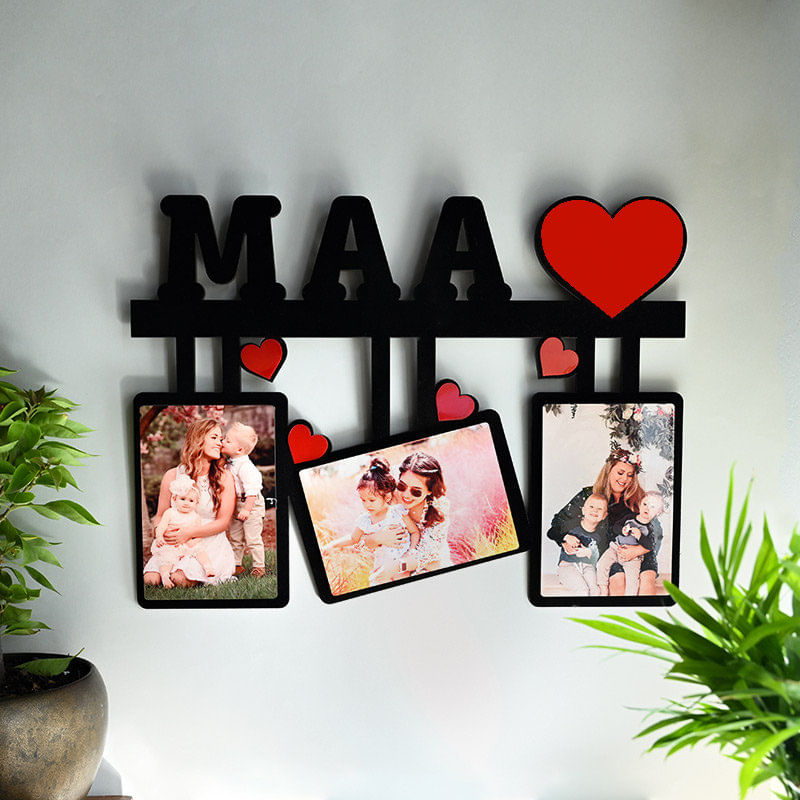 Mothers Day Wooden Personalized Frame for Maa