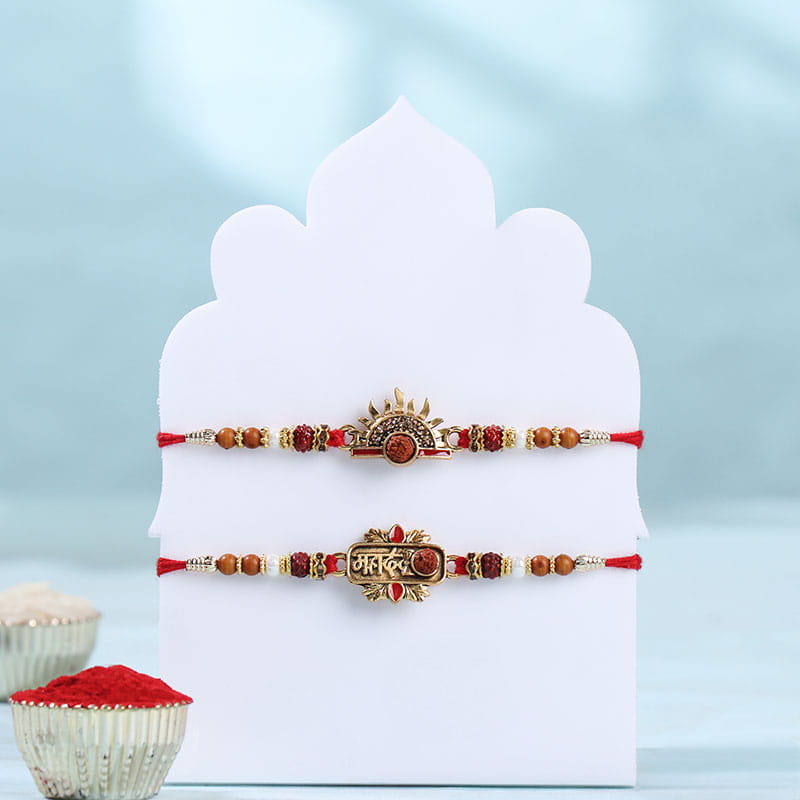 Mahadev Divine Rakhi Duo With Cashews N Almonds