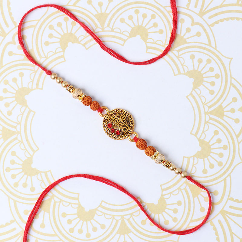 Order Mahadev Rudraksha Rakhi Online from FlowerAura 