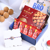 Majestic Ganesha Rakhi with Sweets and Chocolate Hamper