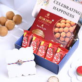 Majestic Ganesha Rakhi Gift Hamper with Mithai N Choco
