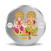 Majestic Laxmi Ganesha Silver Coin