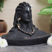 Side View Of Majestic Matte Lord Shiva Idol