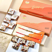 Majestic Rakhi Duo N Dry Fruit Sweets Hamper