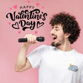 Male singer Valentine poster