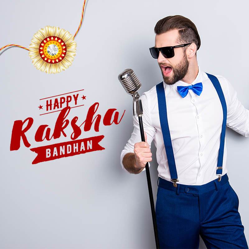 Male Singer wishing Happy Raksha Bandhan