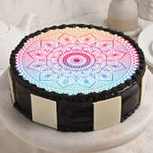 Mandala Design Chocolate Cake