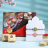 Mandala Designer Rakhi Duo With Mewa Bites