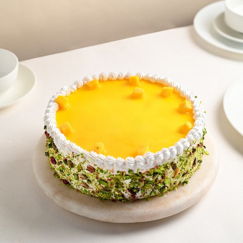 Mango Compote Pistachio Cake