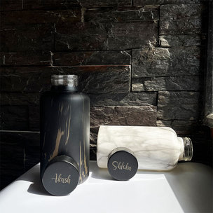 Marble Prints Water Bottle for New Year 2023