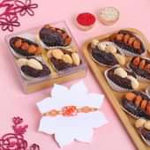 Marble Stone Rakhi With Khaleezi Dates