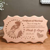 Marriage Wooden personalised Plaque