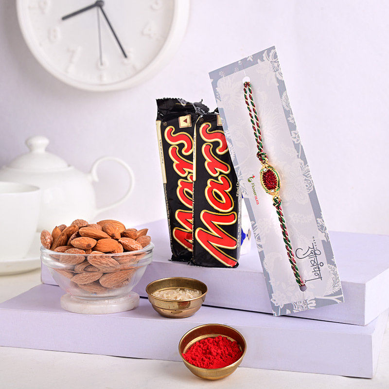 Mars N Almonds With Ornate Rakhi