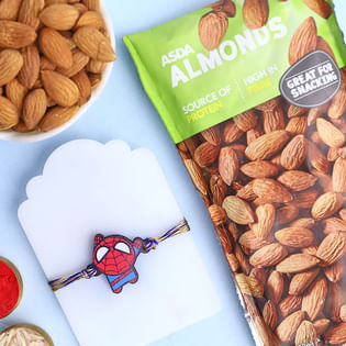 Marvel Spiderman Rakhi With Almonds