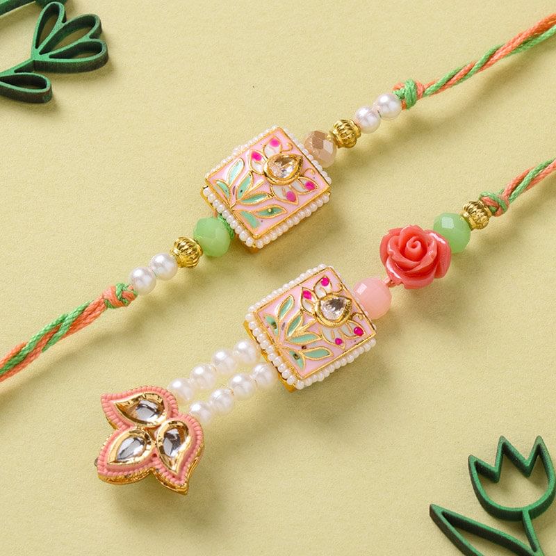 Marvellous Meenakari Bhaiya Bhabhi Rakhi