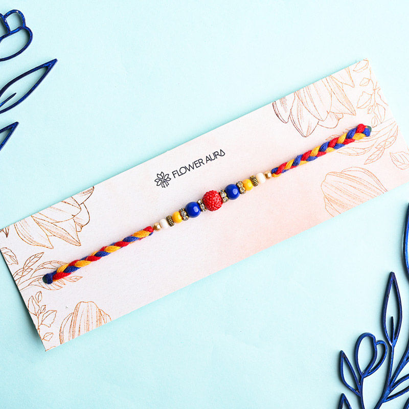 Send Mulricoloured Mauli Rakhi Online
