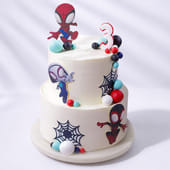 Marvels Spiderman N Friends Cake