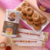 Mathura Peda With Cashew Nuts N Designer Rakhis