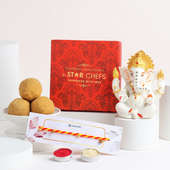 Mauli Ghungroo Rakhi With Ganesha Idol n Besan Laddoo