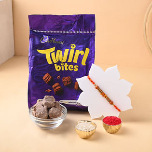 Buy Mauli Rakhi and Twirl Bites Duo