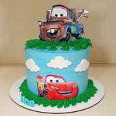 Mcqueen and Mater Fondant Kids Cake