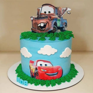 Mcqueen and Mater Fondant Kids Cake
