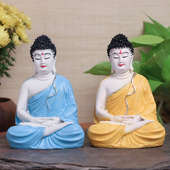 Meditating Buddha Duo Idol