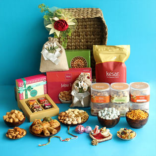 Meenakari Rajputana Rakhis With Sweet N Savoury Delights