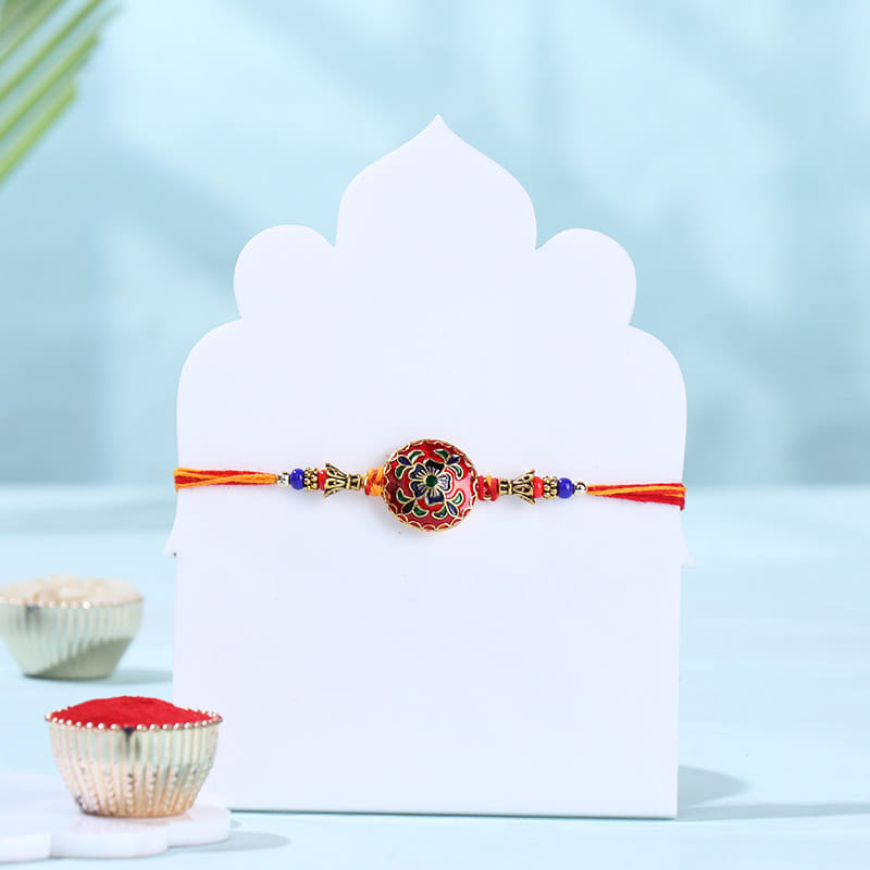 Meenakari Rakhi With Chana Badam Bites