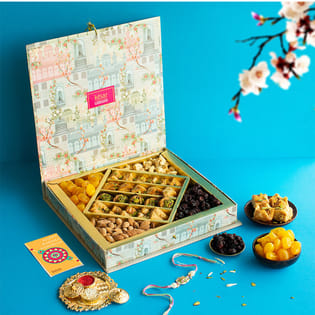 Meenakari Rakhi With Flavourful Baklava N Dry Fruits