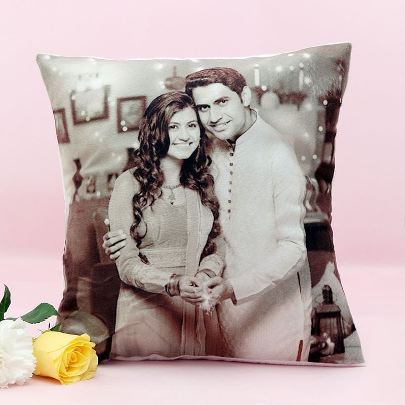 Memory Lane Photo Cushion - 12X12 Inch Personalised Cushion