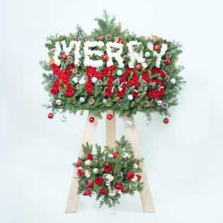 Merry Christmas Floral Stand