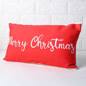 Side View of Merry Christmas Pillow