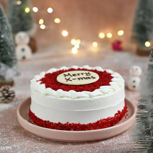 Merry Christmas Red Velvet Cake