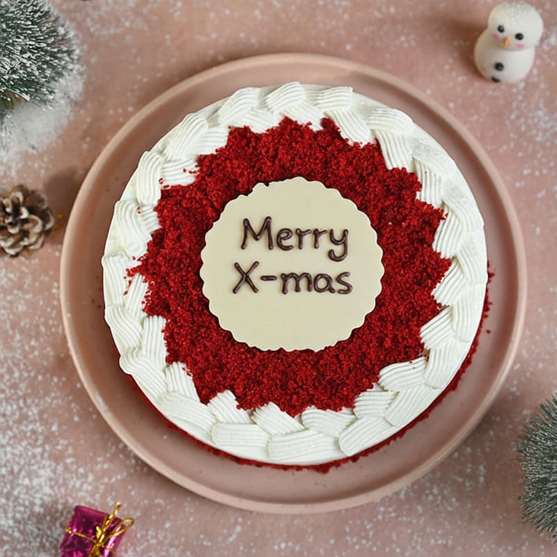 Merry Christmas Red Velvet Cake