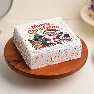 Merry Christmas Sprinkle Cake