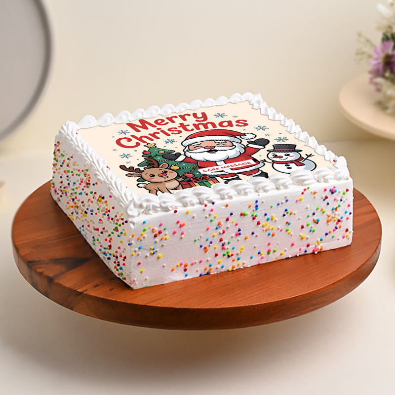 Merry Christmas Sprinkle Cake