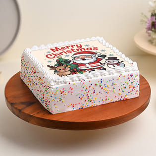Merry Christmas Sprinkle Cake