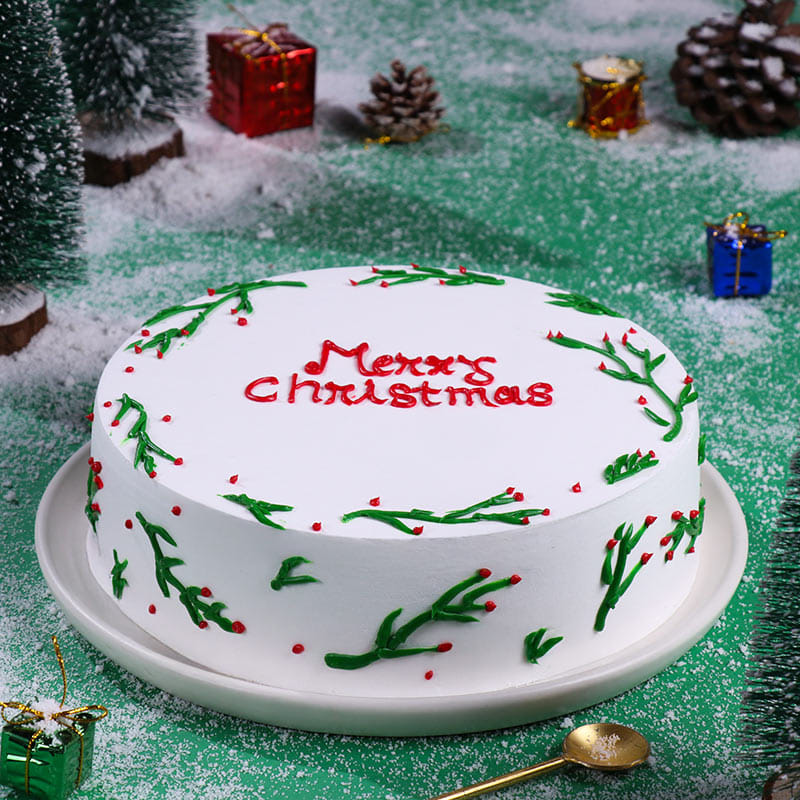 Merry Xmas Theme Cake