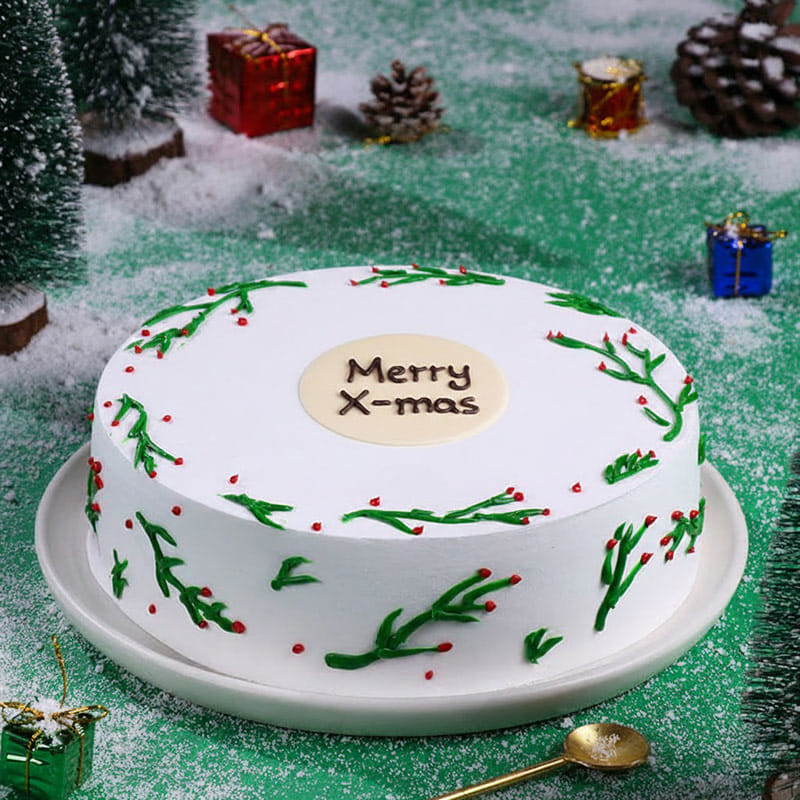 Merry Wishes Xmas Cake